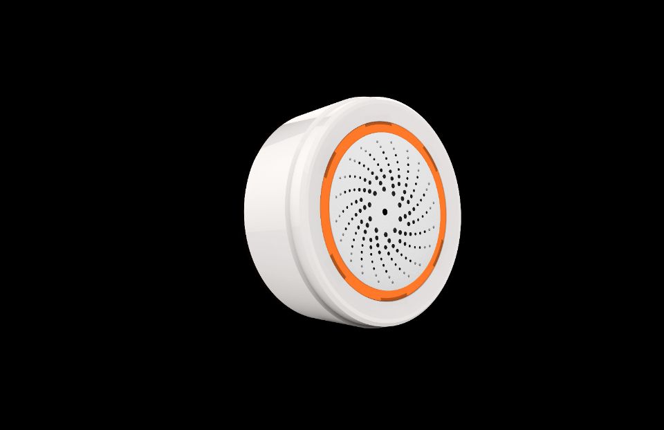 Zigbee smart home sirene 90db strobe zigbee sirene mobil kontrol temperatur fugtighedsdetektion 3 in 1 zigbee alarm sirene