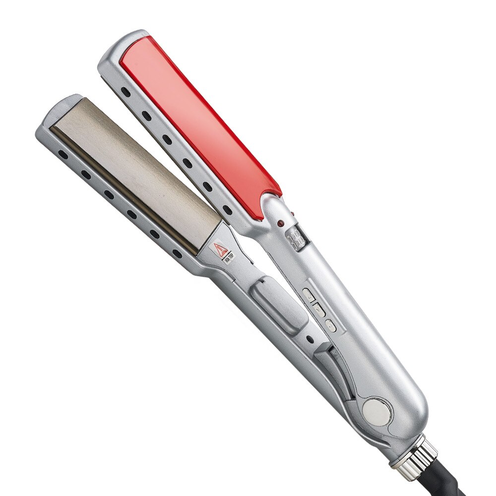 Resuxi 2 In 1 Stijltang En Krultang Titanium Plaat Professionele Stijltang Stijltang Krultang Haar Styler: Rood / VS