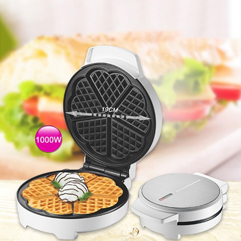 Wafel Maker 1000W Mini Huishoudelijke Wafel Sandwich Maker Multifunctionele Broodrooster Ontbijt Bakken En Maken Machine, Eu P