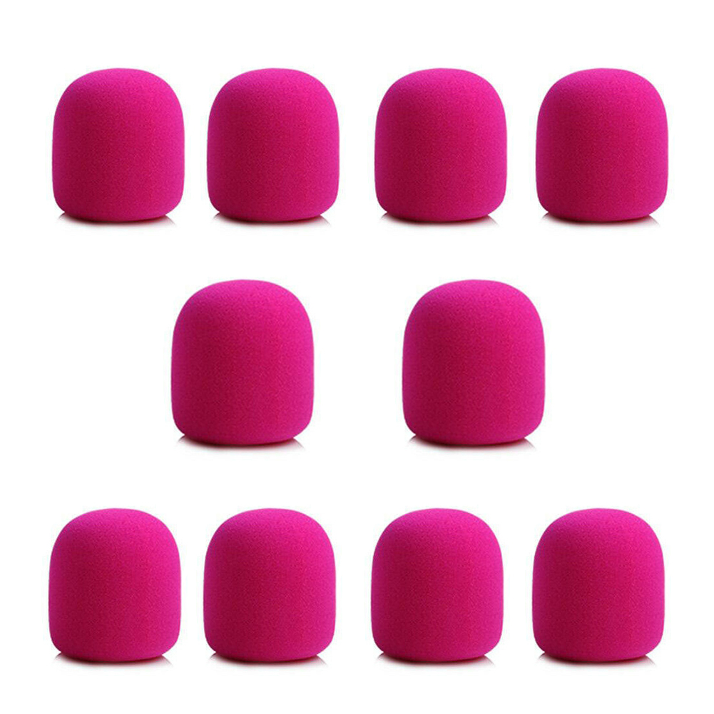 10Pcs Microfoon Foam Mic Spons Cover Professionele Studio Voorruit Mic Caps Microfoon Spons Foam Mic: pink