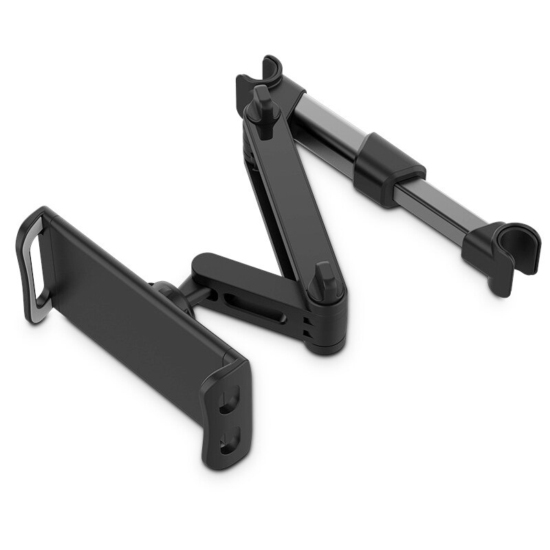Telescopische Auto Achter Kussen Telefoon Houder Tablet Auto Stand Rear Seat Hoofdsteun Montagebeugel 4-11 Inch Voor Telefoon tablet: Black Telescopic