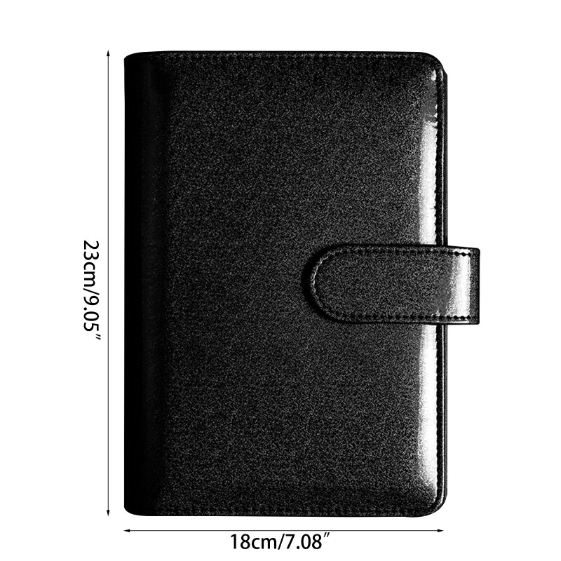 57EC 6-Ring Binder Notebook Paper Cover A5 Imulation Leather Cover School Stationery