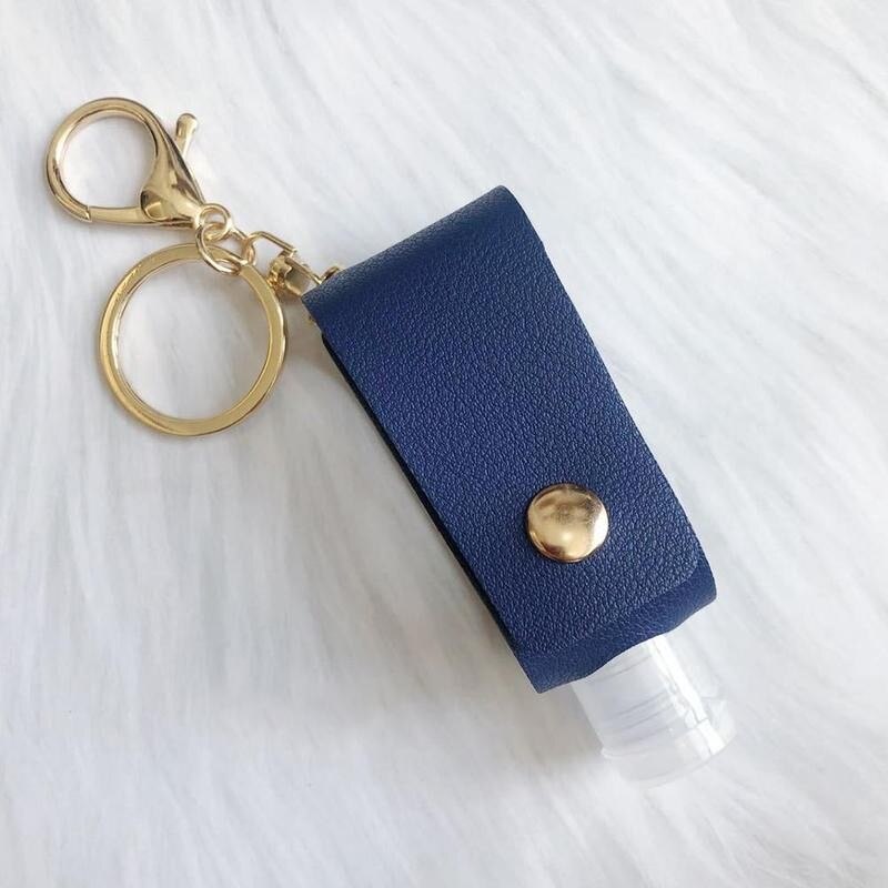 30ml Hand Sanitizer Holder Bottle Gel Hang Bag Mini Sanitizer Gel Holder PU Travel Bottle With Keychain Hand Sanitizer Holder