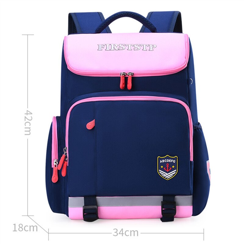 Kinderen Schooltassen Meisjes School Rugzak Kinderen Satchel Jongen Cut Knapzak Meisje Rugzakken Voor School Ruimte Tas Mochila: L PINK BLUE