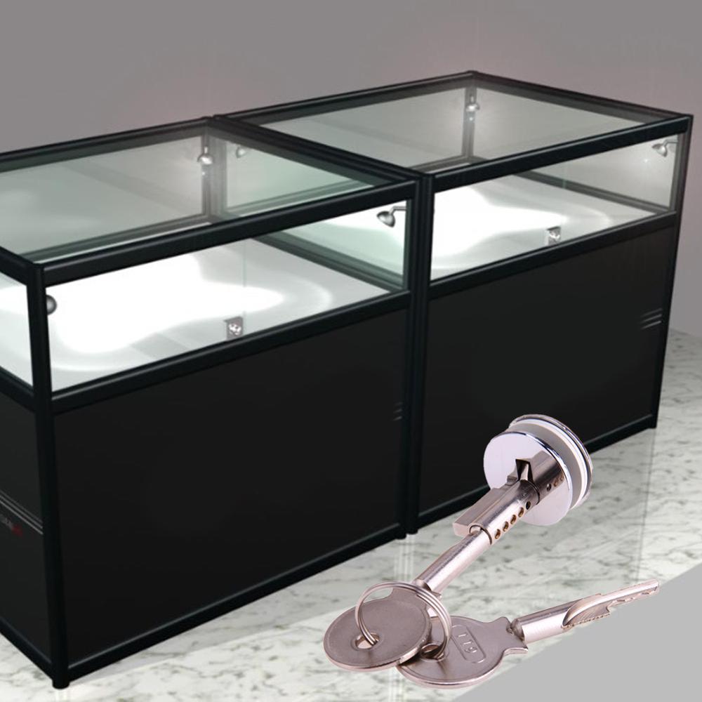 Zinc Alloy Glass Lock Showcase Push Glass Display Cabinet Door Cylinder Locks Sliding Glass Push Door Hardware