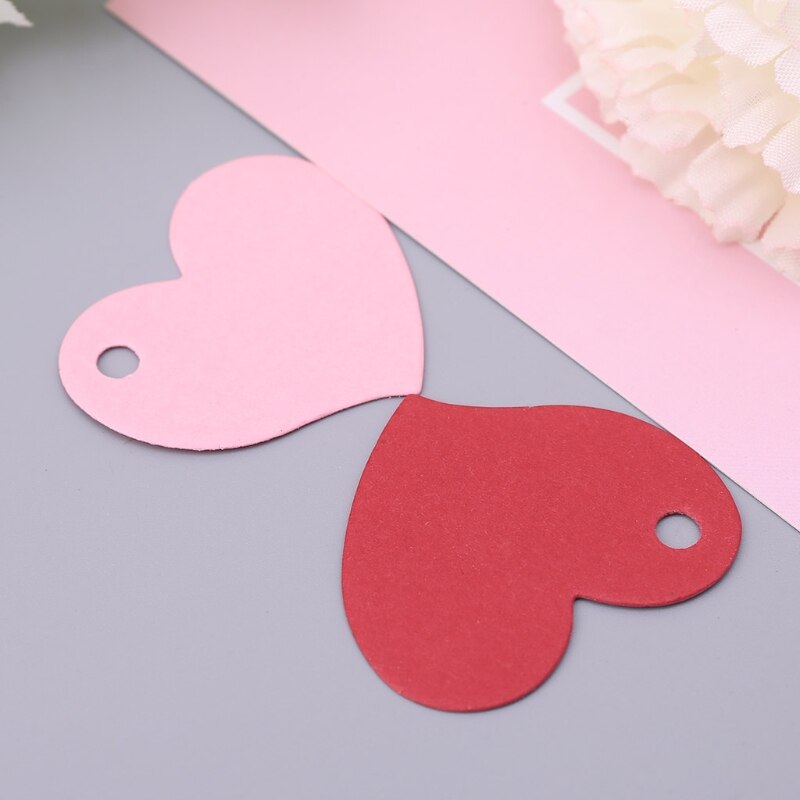 Étiquette en papier Kraft vierge en forme de coeur, étiquette de , bricolage artisanat de fête de mariage 50 pièces