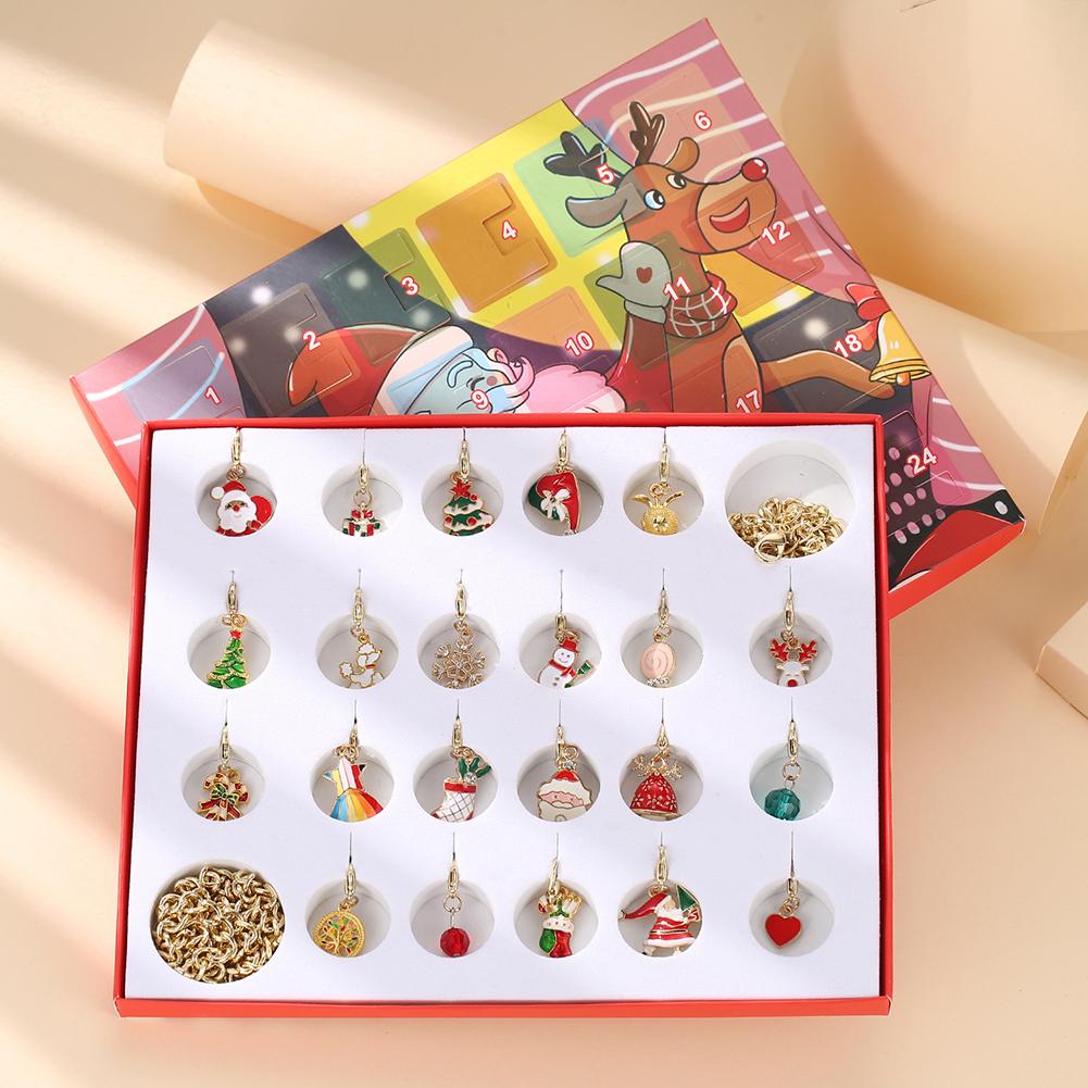 DIY Christmas Advent Calendar For Kids Jewelry Advent Calendars Charm Bracelets Necklace Christmas Children Box
