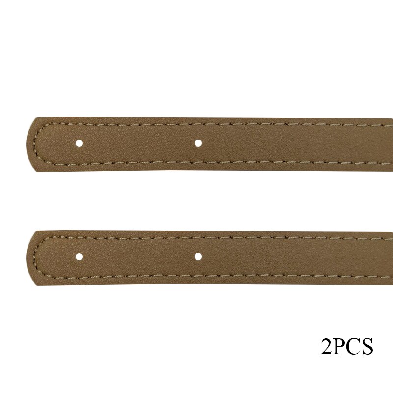 2Pcs 60cm Bag Belt Detachable PU Leather Handle Women Shoulder Bag Strap DIY Replacement Accessories Handbag Handle Strap Band: 2