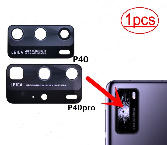 1Pcs Voor Huawei P40 Pro Lite Behuizing Retail Back Rear Camera Glas Lens Frame Met Lijmen Vervangende Onderdelen
