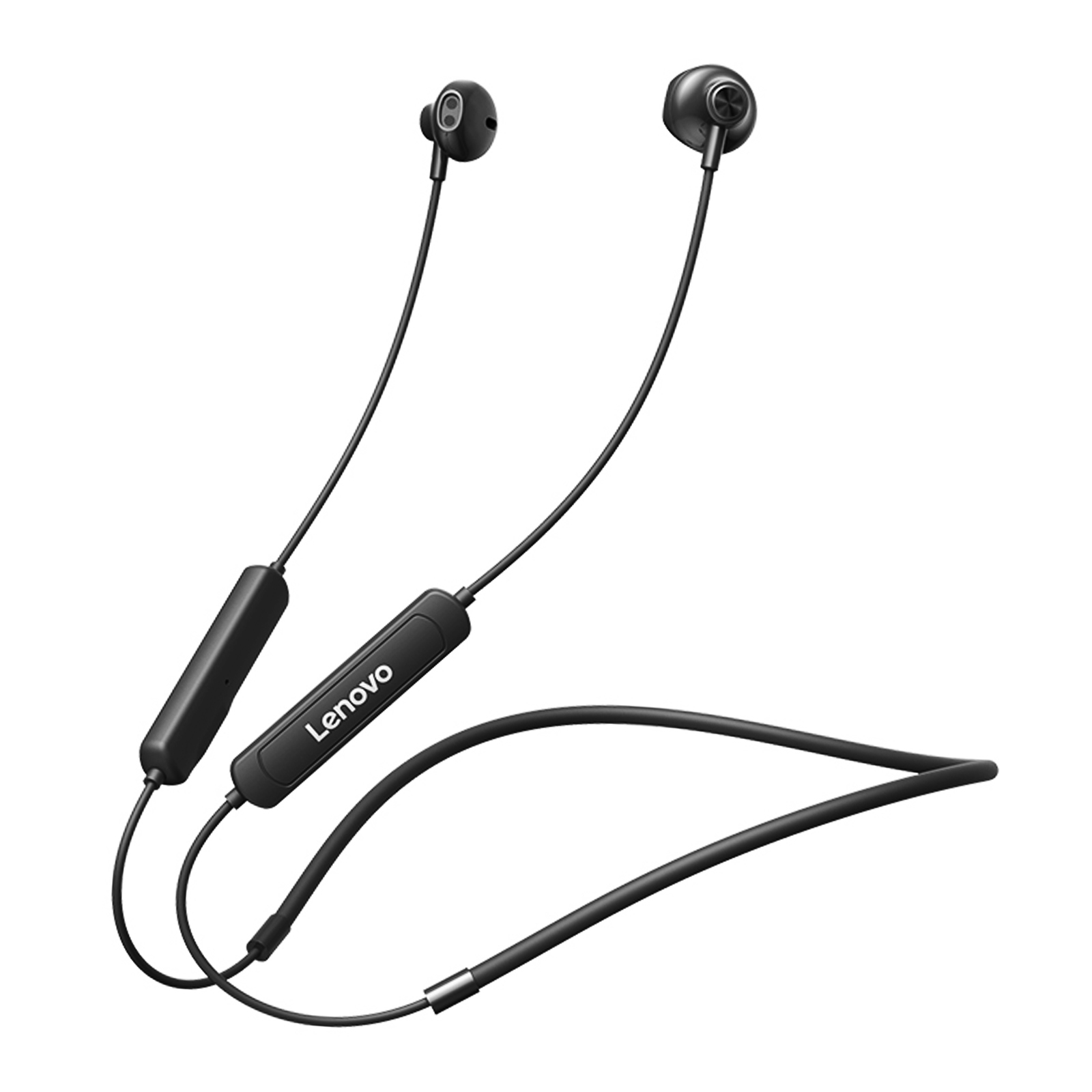 Lenovo SH1 Draadloze Koptelefoon Bluetooth 5.0 Headset IPX5 Waterdichte 110Mah Magnetische Nekband Oordopjes Sport Koptelefoon Met Mic: Black