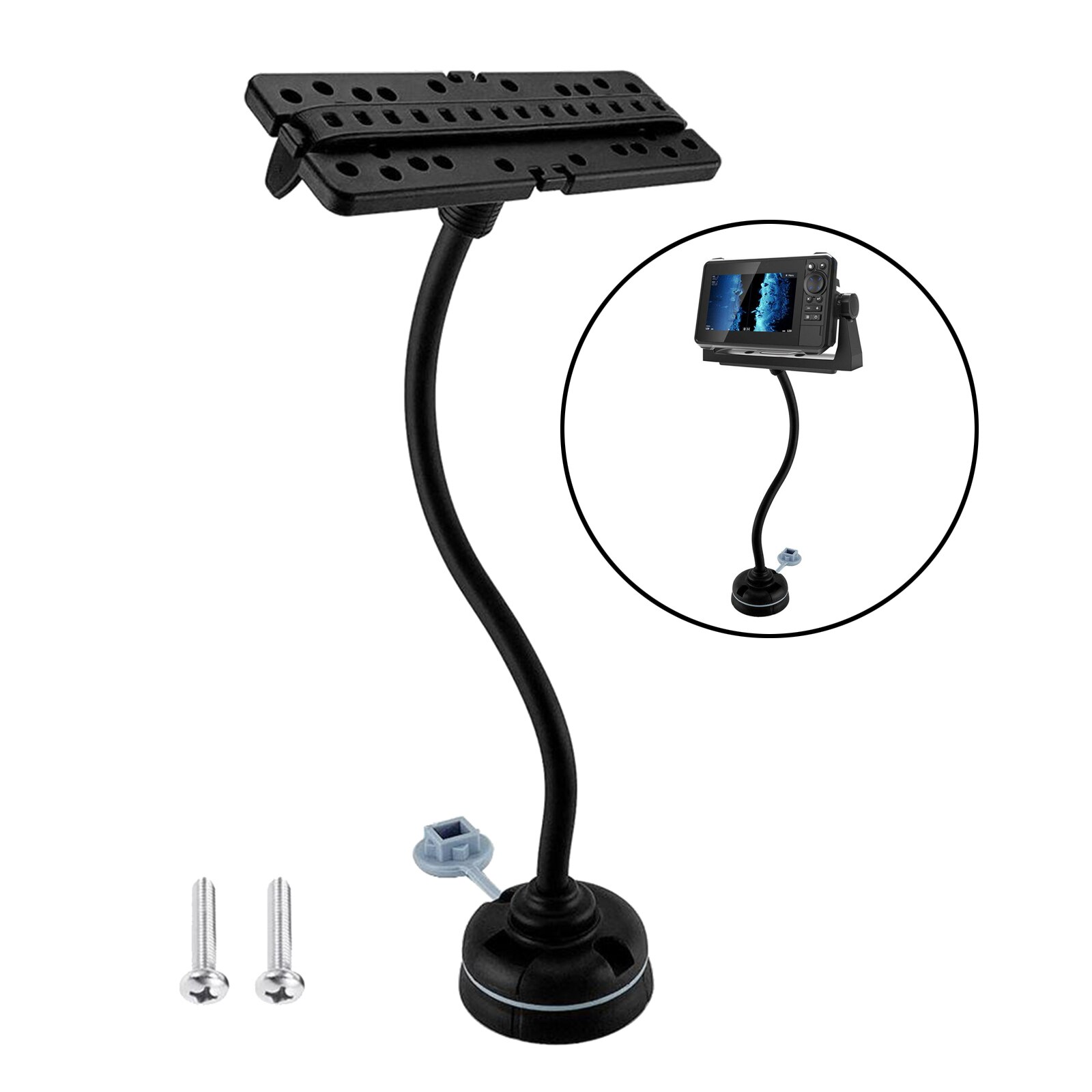 Boat Fish Finder Holer GPS Rotating Flat Surface 330cm: Clip with Holder