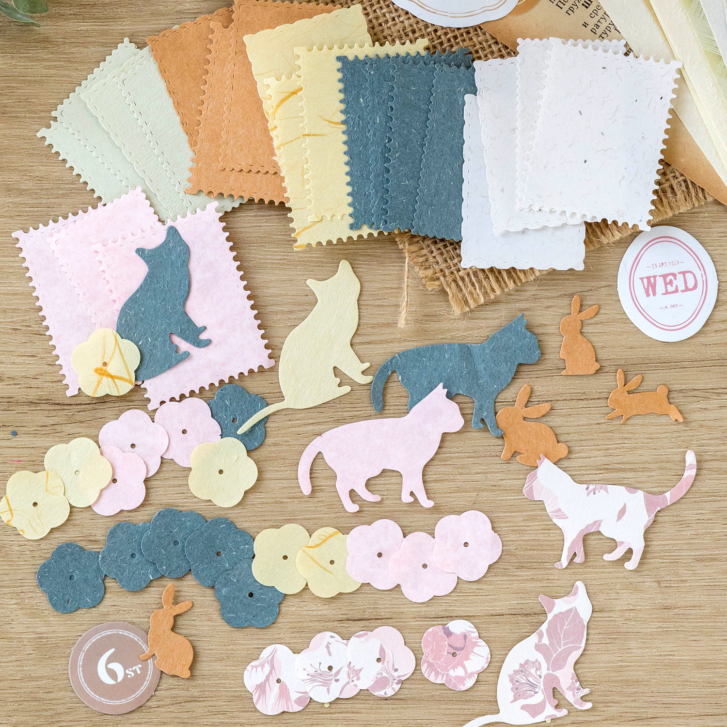 40 Uds. De Material de mezcla de papel Floral hecho a mano, planificador de diario basura, álbum de recortes, Collage decorativo Vintage, papel de fondo artesanal DIY