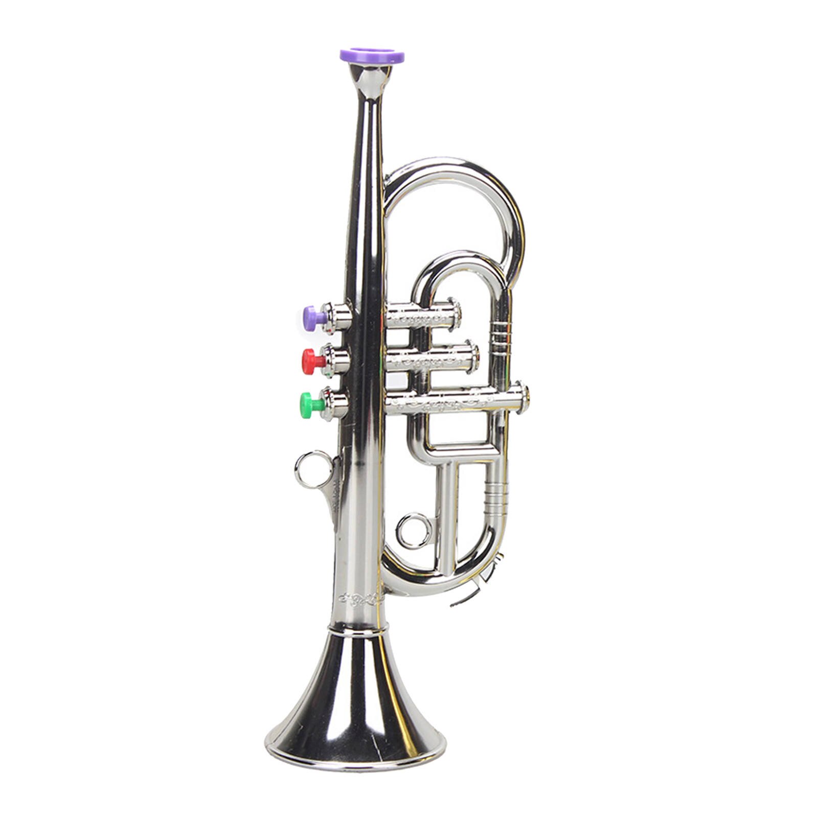 Mini strumenti musicali a tromba giocattolo metallico per regali età prescolare 3 + bambini