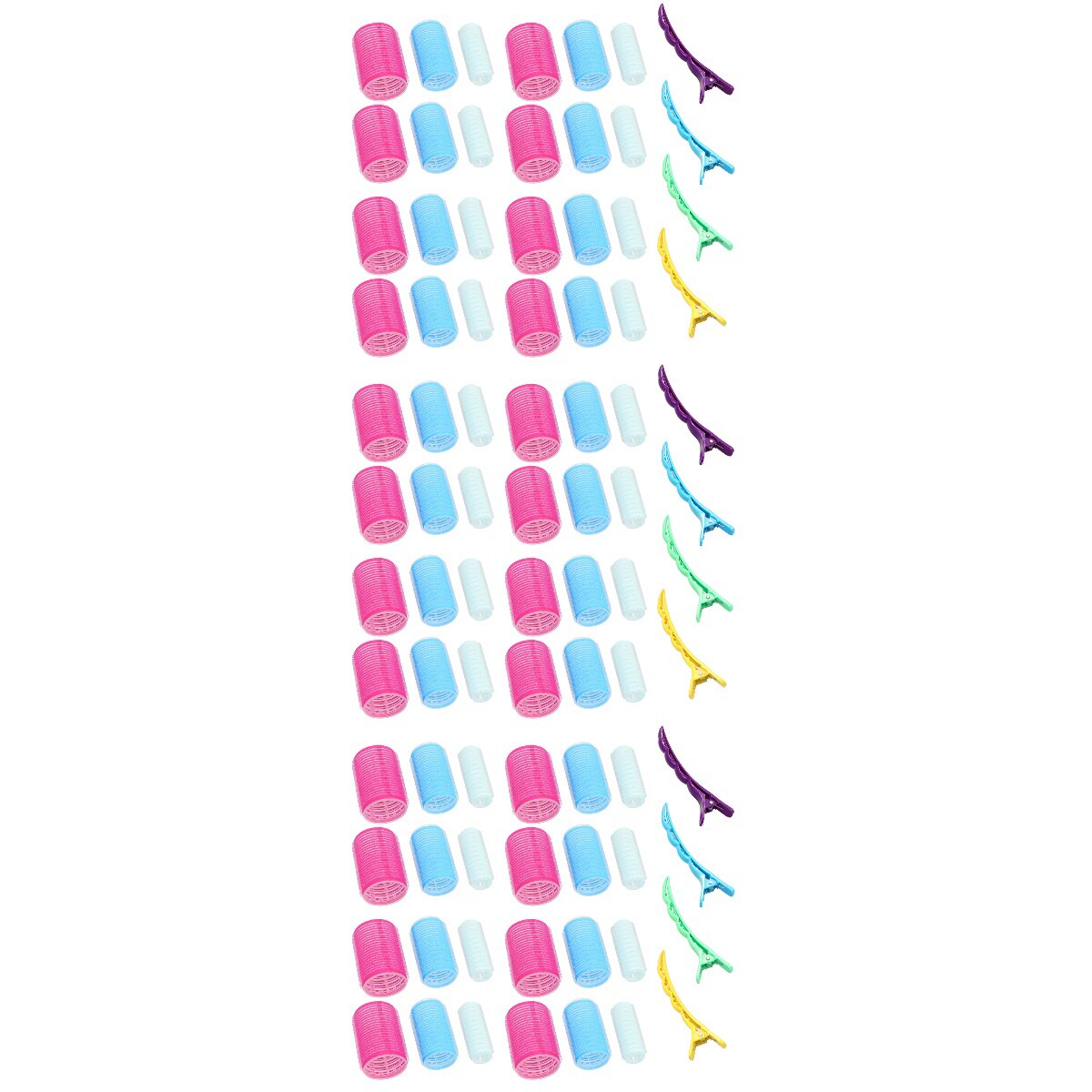 3 Sets /28pcs Self-adhesive Nylon Hair Curler Set Useful Hair Rollers Curler Set Portable Hairdressing Corrugated Clips Tool