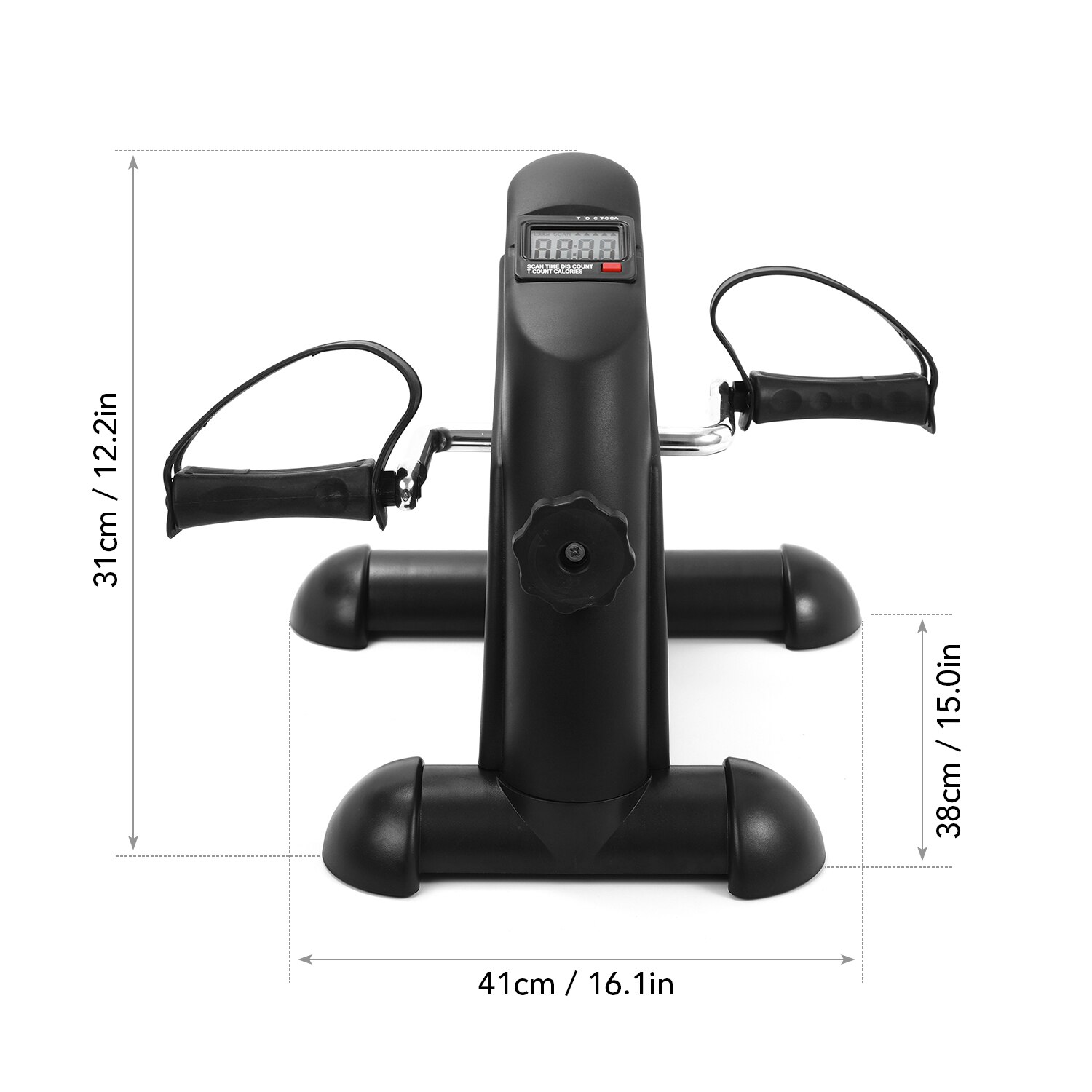 Mini pédale Stepper de vélo d&#39;intérieur, appareil d&#39;exercice avec écran LCD à résistance réglable pour la gymnastique à domicile et au bureau
