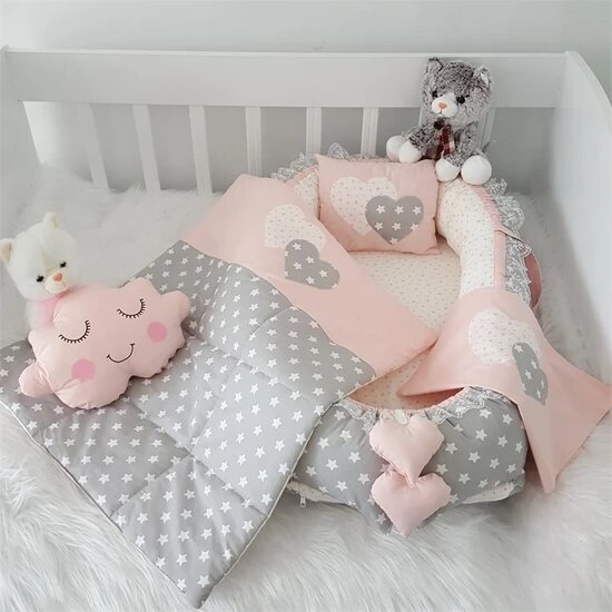 Baby neugeborenen baby bett 100% organische baumwolle tragbare baby nest bett mädchen jungen baumwolle krippe oder baby bett baby kindergarten babynest: 4