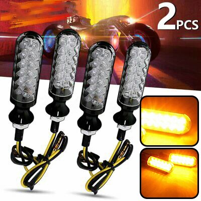 4pcs Motorcycle 12 LED Turn Signal Indicator Motorcycle Running Light Amber Kit Motorcycles Signal Lights Fit For All Motorcycle