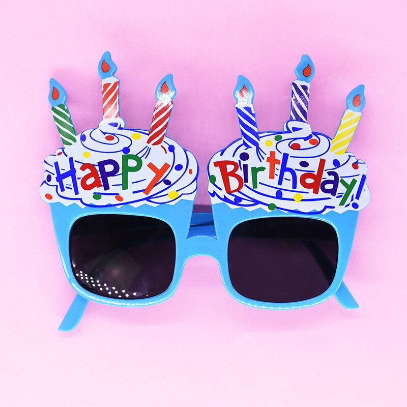 Verjaardagsfeestje Bril Grappig Zonnebloem Kaars Cake Zonnebril Voor Gelukkige Verjaardag Gunsten Photo Booth Props Decoratie Kids 8: B11