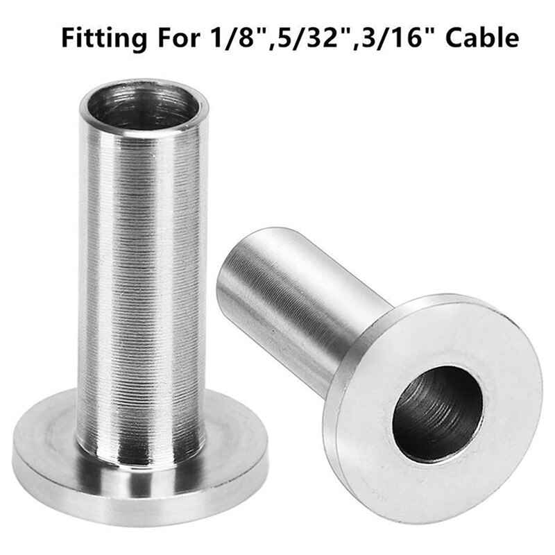 CKE 40-Pack Stainless Steel 30° Angle Sleeves – DIY Cable Railing Protectors