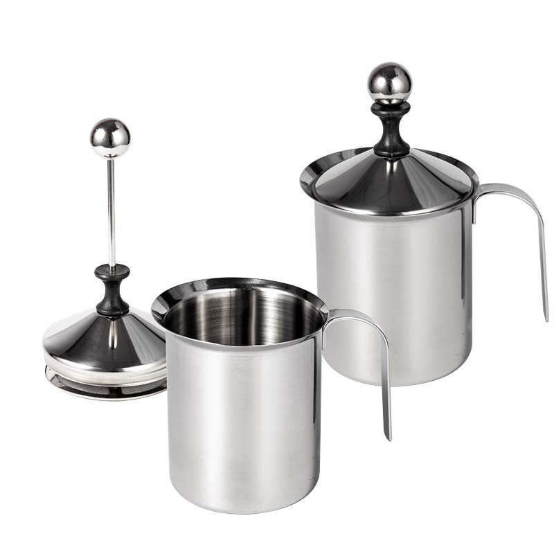 400/800ml montalatte manuale acciaio inossidabile latte a vapore doppia maglia schiuma per caffè cappuccino crema per il latte applicazione da cucina