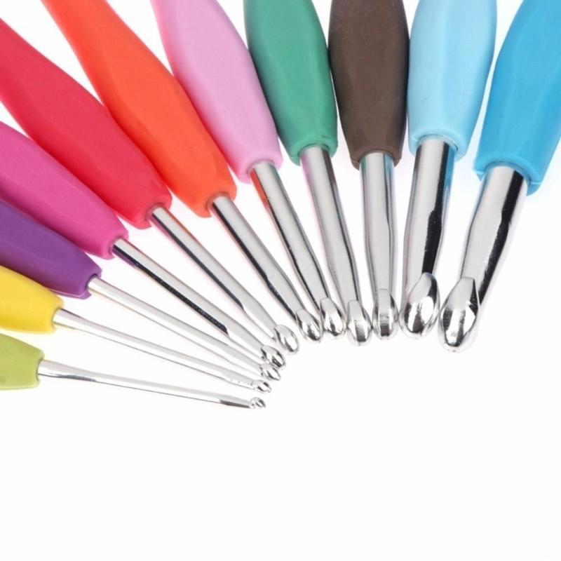 3/16pcs Knitting Needles Soft Handle Aluminium Crochet Hooks Set Knitting Needles Kit Sweater Weave Knitting Tools
