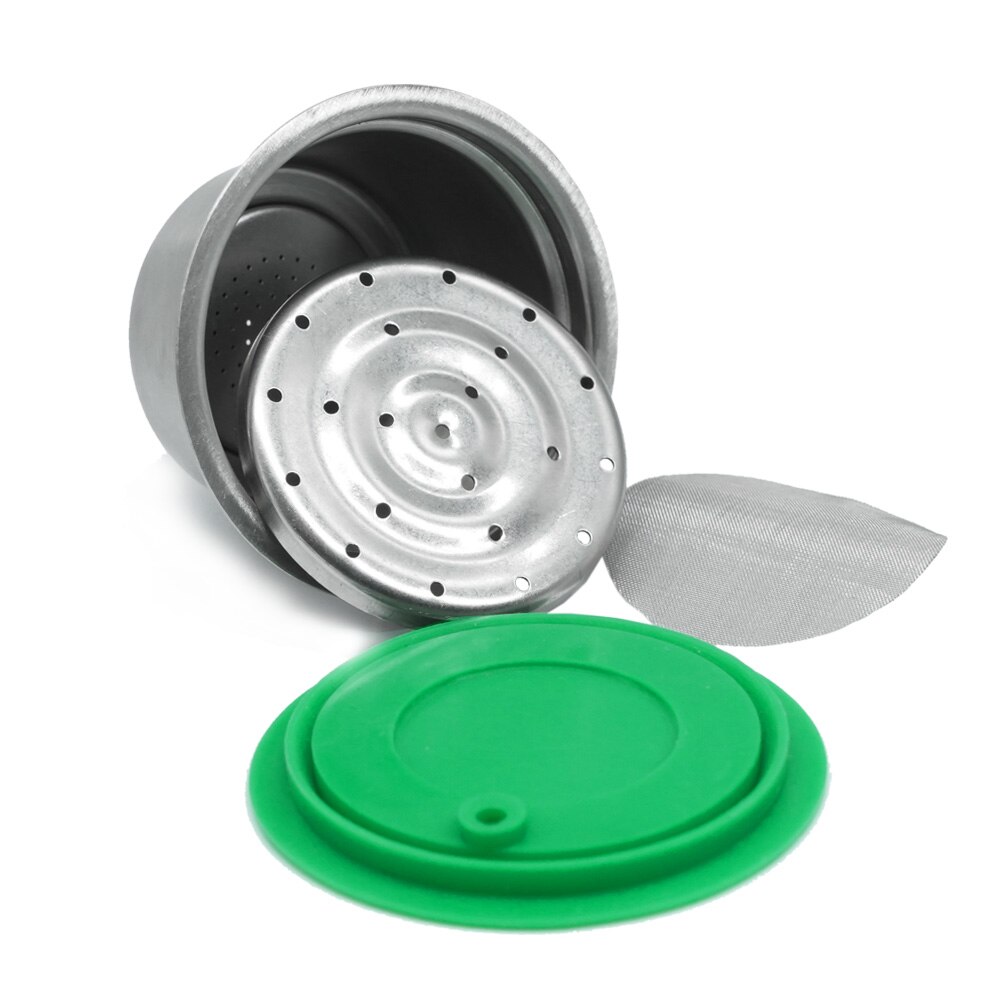 Wiederverwendbare Kaffee Kapsel Filter Tasse Edelstahl Metall Kapsel für Nescafe Dolce Gusto Nachfüllbare Kappen Löffel Pinsel Filter: nur Kapsel