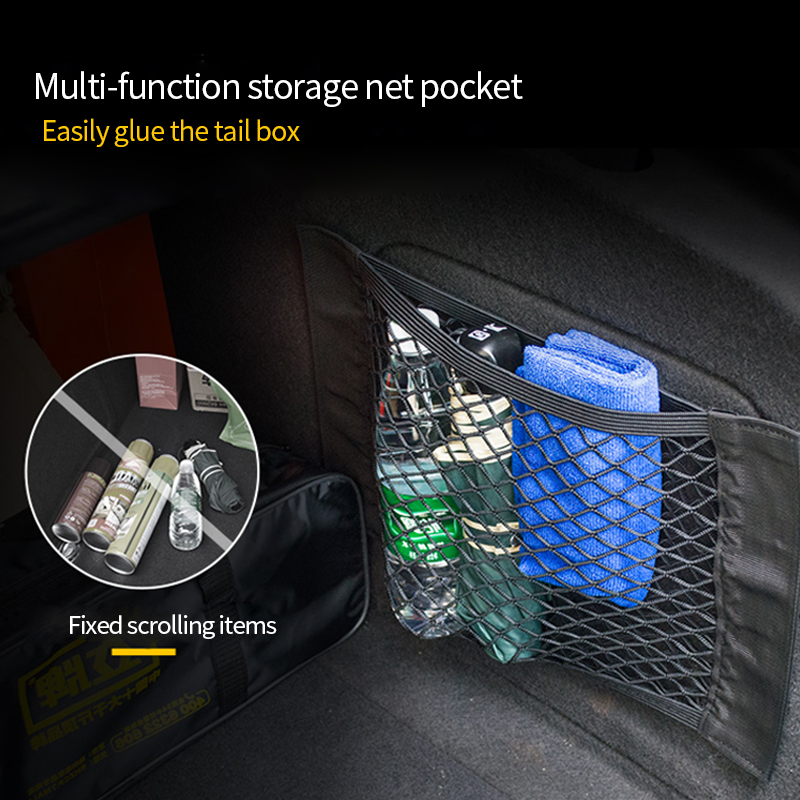 Kofferbak Opbergtas Nylon Netten Auto Terug Kofferbak Organizer Elastische String Bagagenet Holder Pocket Voertuig Leveringen