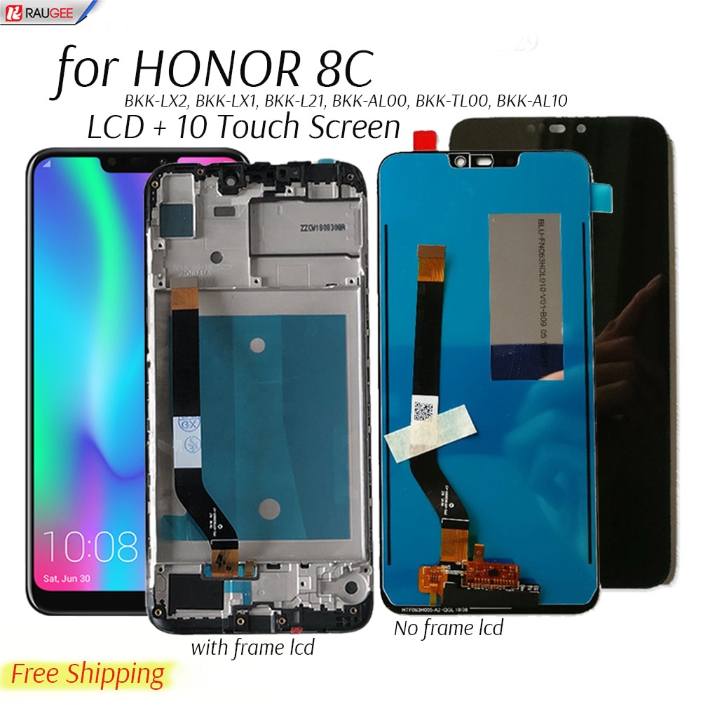 Display For Honor 8C BKK-LX21/LX1/LX2 Lcd Display Touch Screen Replacement for Honor 8 C BKK-AL10 Display Tested Lcd Screen