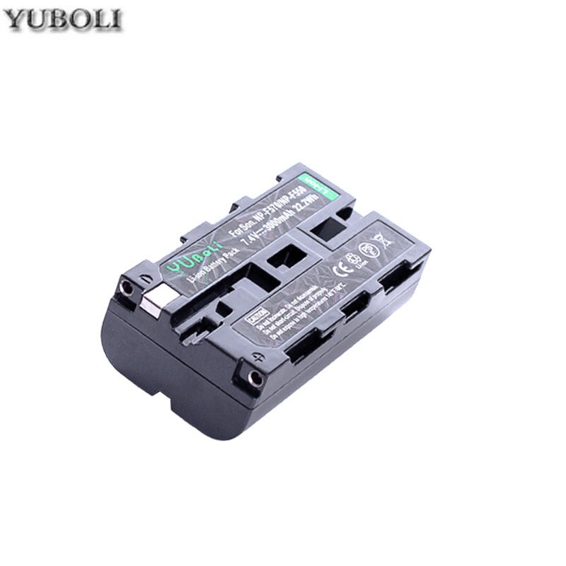 YUBOLI Camera Battery - 7.4V 3000mAh NP-F550 NP-F570 Rechargeable Li-Ion for Sony Cameras