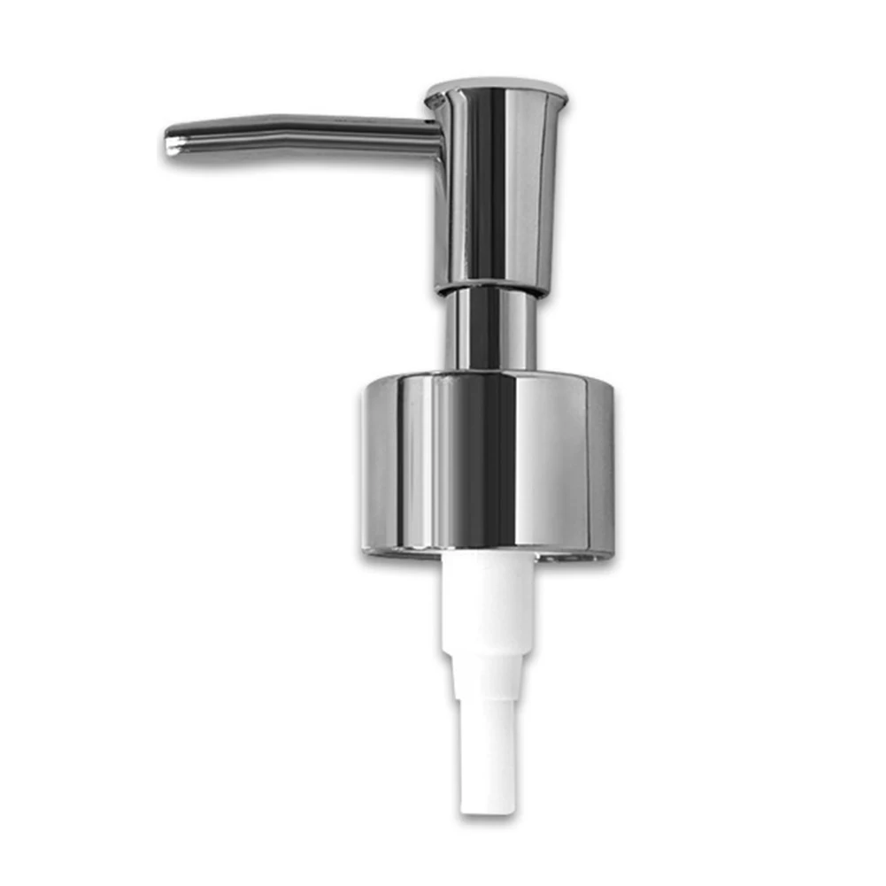 Seifenspender Pumpenkopf Hand Flüssigseife Pumpe Küche Badezimmer Flüssigkeit Shampoo Flaschen Spender Ersatzkopf Düse: Silber