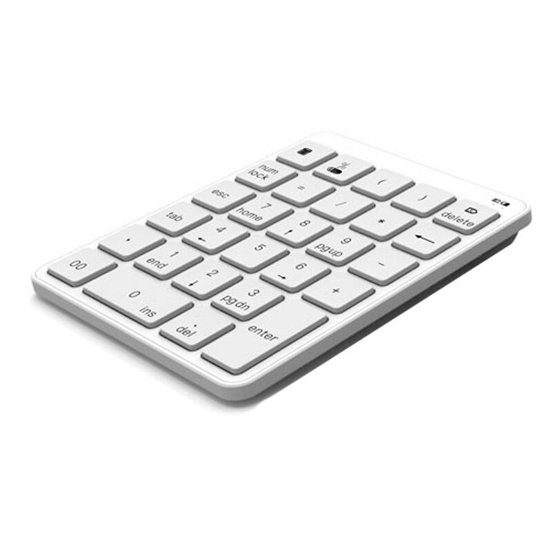 Numeriek Toetsenbord Keyboard 2.4G Draadloze Portable Bluetooth Plastic Case Aaa Batterij Voor Android Windows Laptop Telefoon Tablet: White Bluetooth