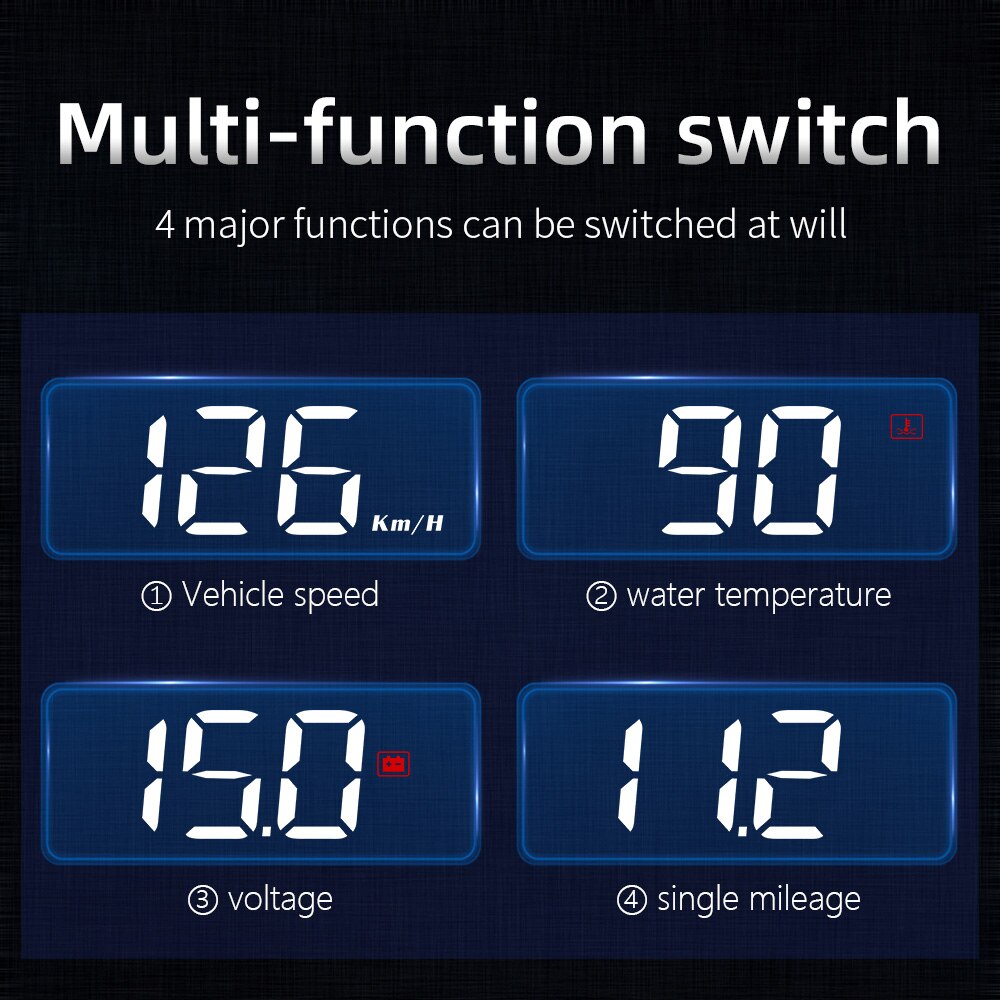 Affichage tête haute pour voiture, système électronique d&#39;avertissement de survitesse, pare-brise, projecteur M3 Hud OBD2