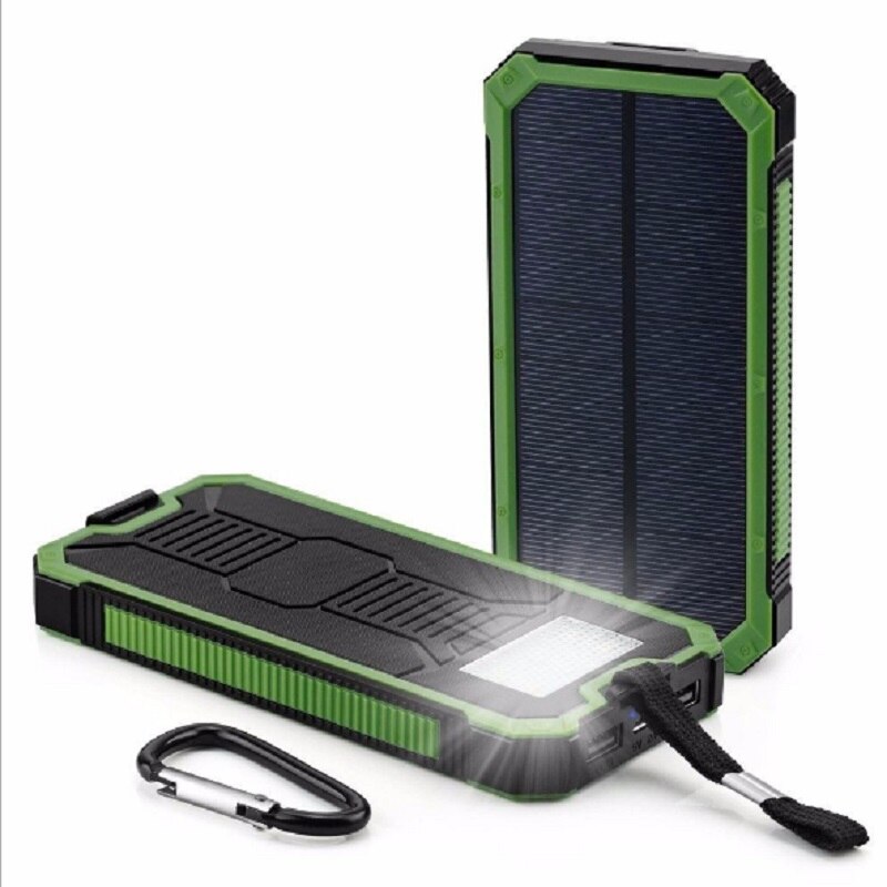 8000mAh Portable Solar Power Bank Outdoor External Battery Charger for iPhone Samsung Huawei Smartphone Xiaomi Outdoors Camping