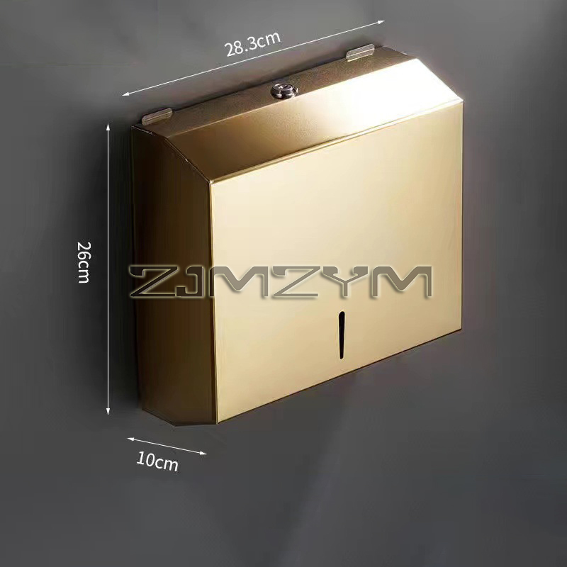 Organizador de papel de parede para banheiro, aço inoxidável, grande rack de tecido, casa, hotel, rolo de papel higiênico, suporte com trava: Cinza escuro