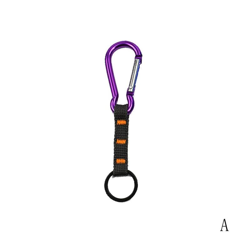Rygsæk bælte hængende nøglering holder karabinhage klip til sports taske 7 farver spænde krog tre ringe kombination: -en