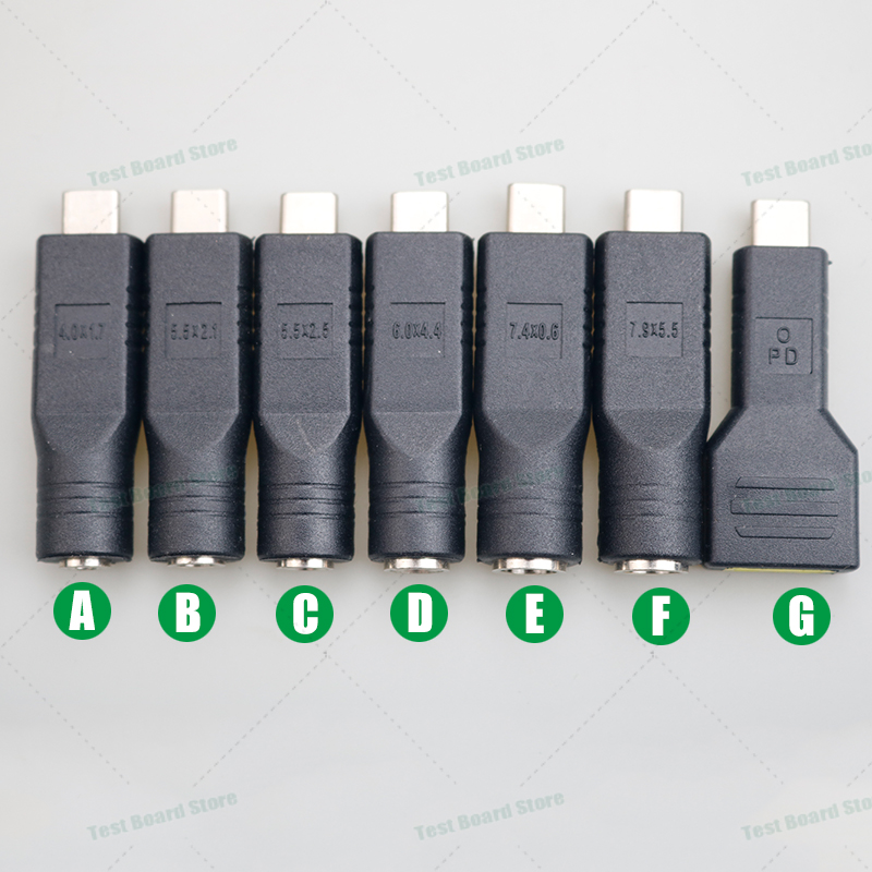1Pcs PD Adapter USB C Type C Male To 4.0*1.7 5.5*2.1 5.5*2.5 7.4*5.0 7.9*5.5mm Female Plug Converter DC Power Jack Connector
