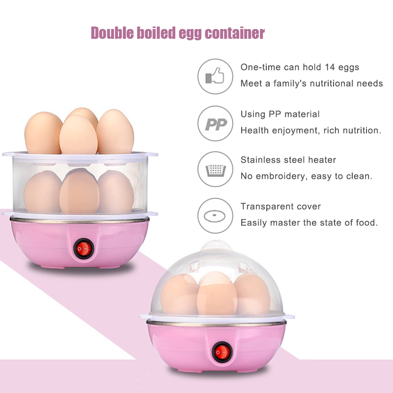 Kbxstart Multi Function Rapid Electric Egg Cooker 14 Eggs Capacity Fast Egg Boilers Steamed Kitchen Cooking Appliances Tools