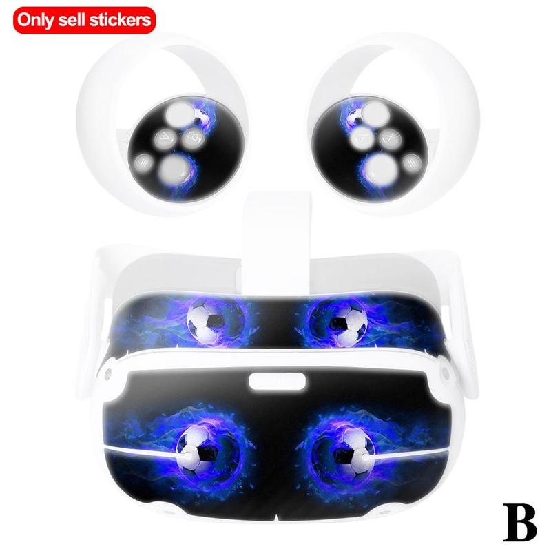 Skin Sticker For Oculus Quest 2 VR Headset Virtual Reality Cartoon Protetcive PVC Skin Decals For Quest 2 Controller Accessories: B