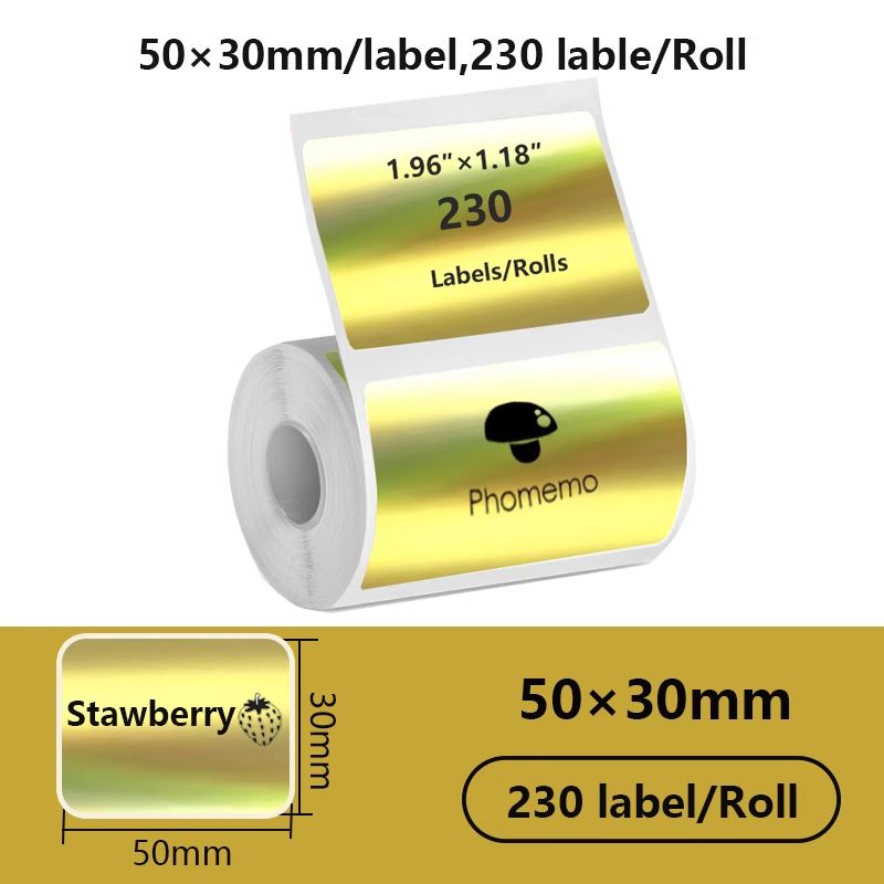 50x50mm/150Pcs Sticker Self-Adhesive Thermal Adhesive Label Roll Compatible for Phomemo M110 M220 M200 E210 P50 DETONG P1 WP9520: Mixed Color