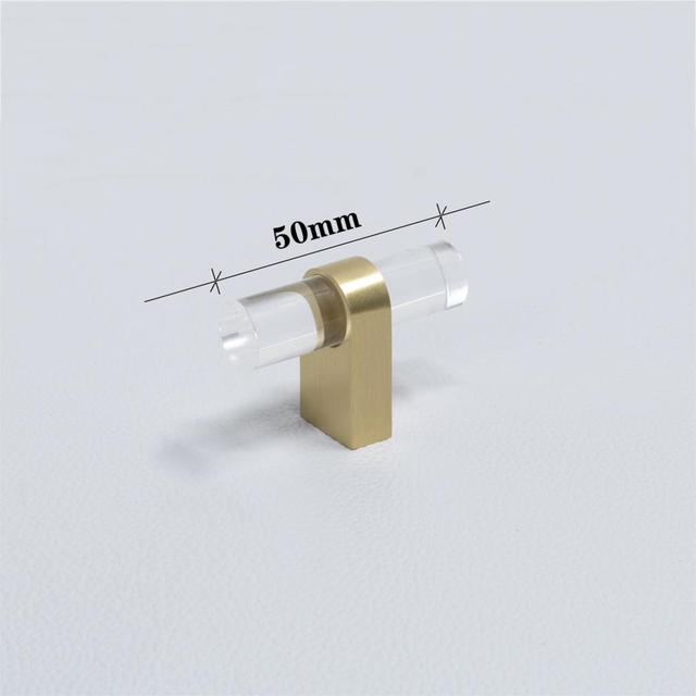 Transparent Acrylic Hooks for Hanging Coat Hat Keys Bathroom Hardware Decor Wall Hangers for Clothes Cabinet Handles and Knobs: handle screw / transparent-50mm