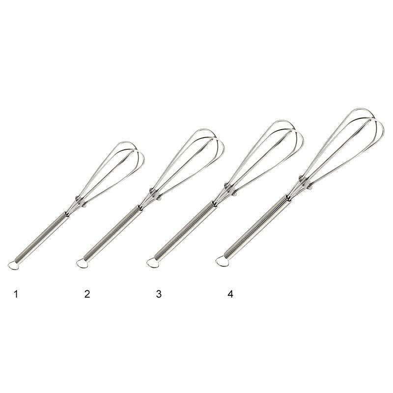 1Pc Multifunctional Rotary Manual Egg Beater Mixer Mini Kitchen Egg Whisk Bake Tool Egg Agitator Metal Eco-Friendly Egg Mixer