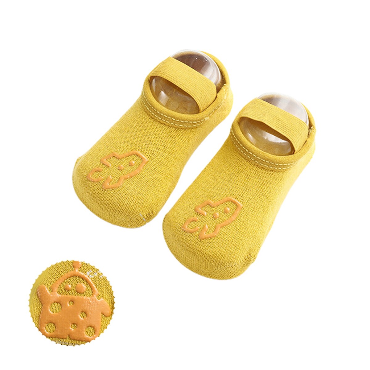 Søde nyfødte baby piger drenge kid sokker skridsikker tegneserie bandage sokker med lim prikker sokker til småbørn læring gå: C / 1 to 3 år