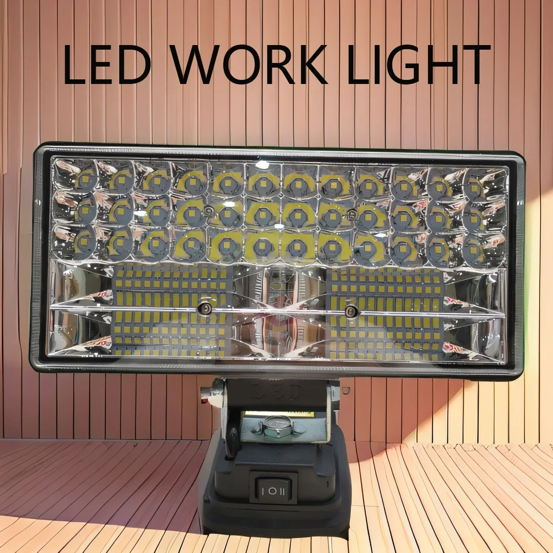 Bärbar led-arbetslampa för makita 3/4/5/8- tums batterilampa för utomhuscamping reparation av nödbelysning utan batterier