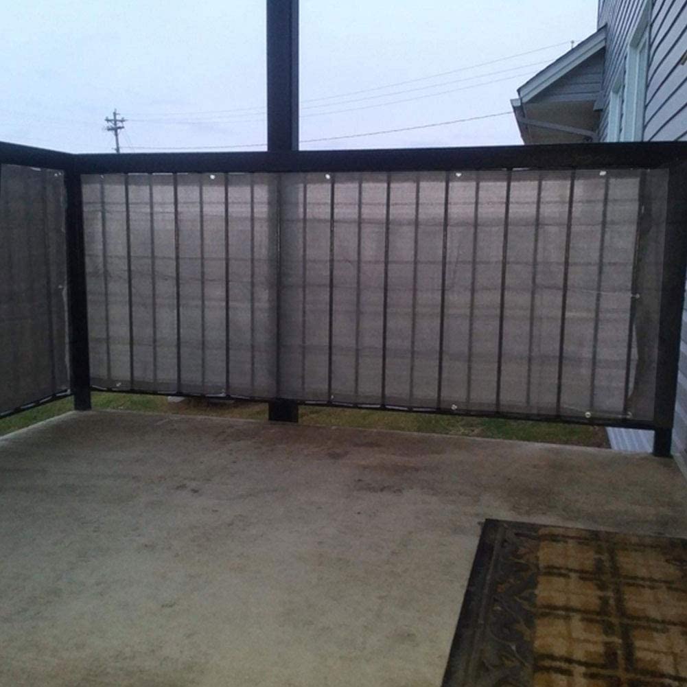 Couverture d'écran de confidentialité pour balcon (gris), couverture de bouclier, clôture en maille pour porches, terrasse, Patio( 0.9x5m)