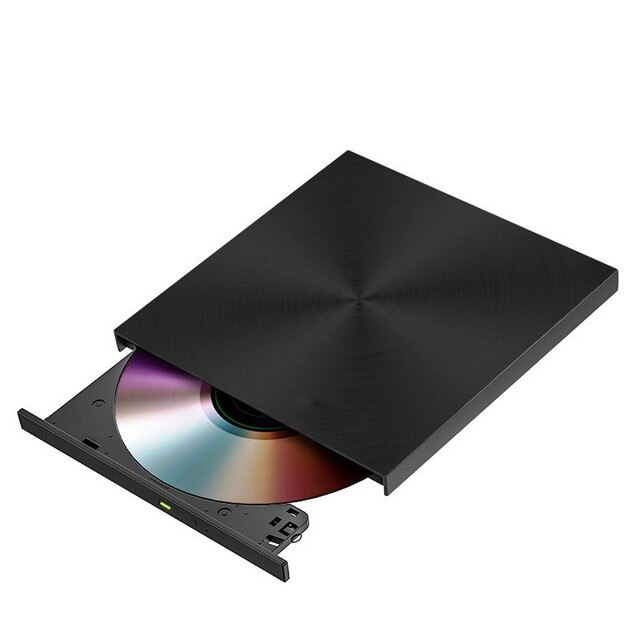 Lecteur de CD DVD externe, lecteur de graveur de CD externe à Interface USB 3.0 et USB C Portable, lecteur DVD /CD haute vitesse: black