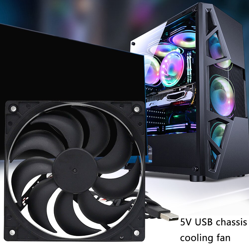 Cooling Fan Big Airflow Universal PC Cooler For Router TV Box Portable 5v DIY 120mm Silent USB Power Electronic Equipment