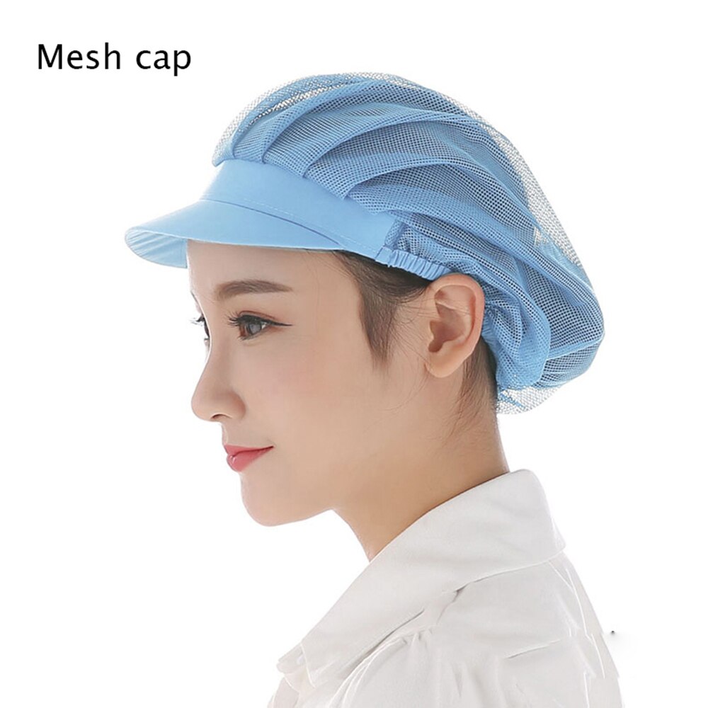 Food caps Adjustable net caps breathable sanitary dust cap men and women workshop canteen hat chef hat breathable mesh: Photo3