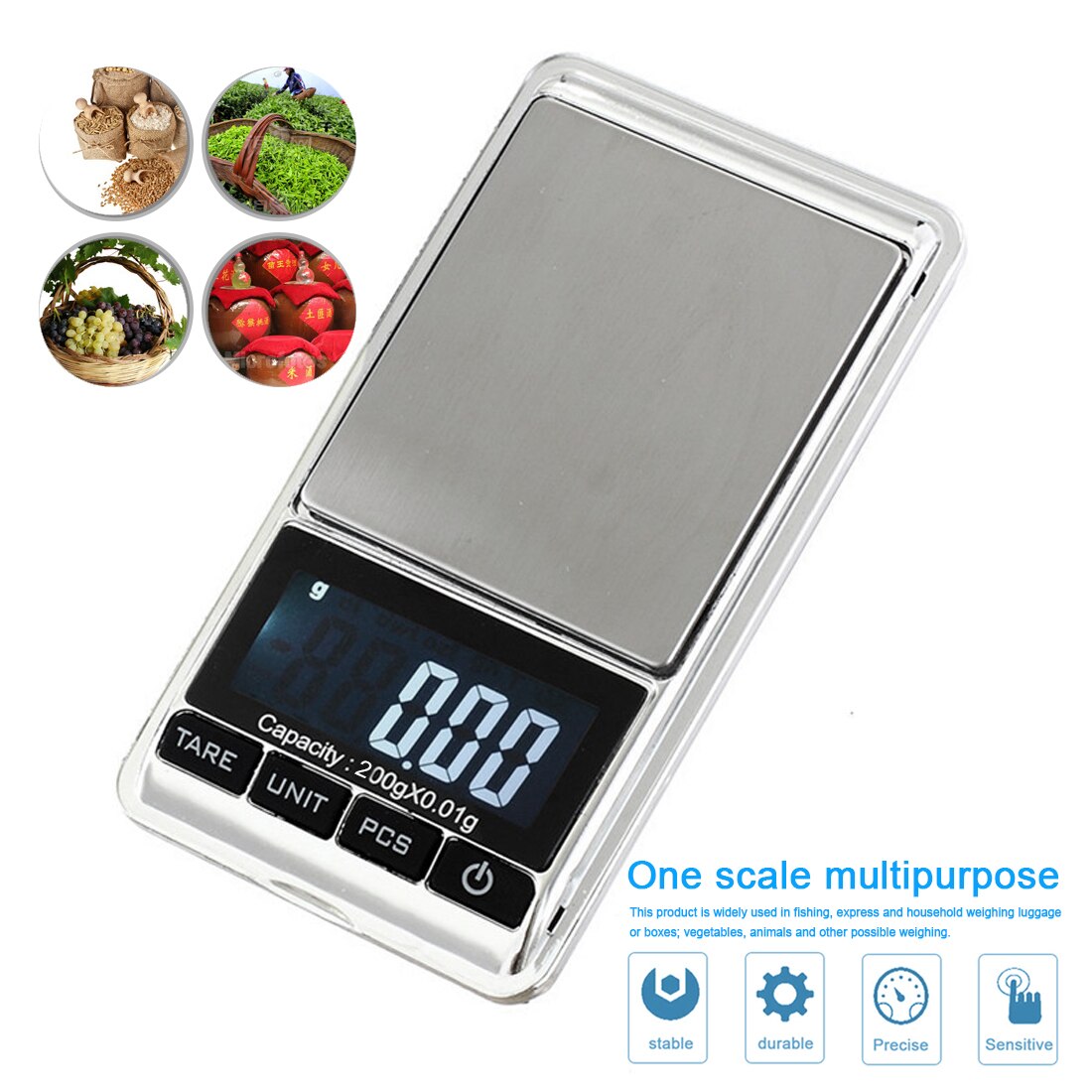 Digital Scale Pocket Case Postal 200/500g 0.01g/0.1g Portable Mini Electronic Libra Lab Scales Weight Balance Kitchen Jewelry