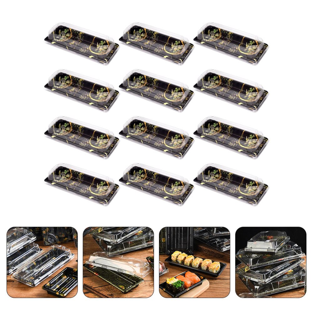 20Pcs Japanese Sushi Packing Box Restaurant Carryout Sushi Holder