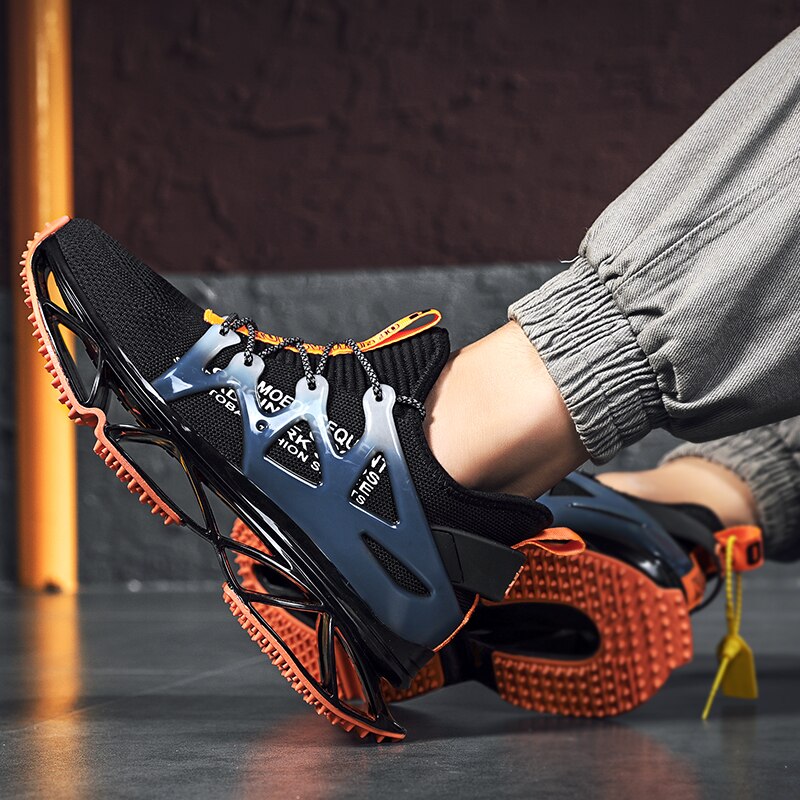 Men&#39;s Golf Sport Training Shoes Breathable Mesh Jogging Golfer Spikes Sneakers Lace-up Athletic Training Sport Shoes Golf